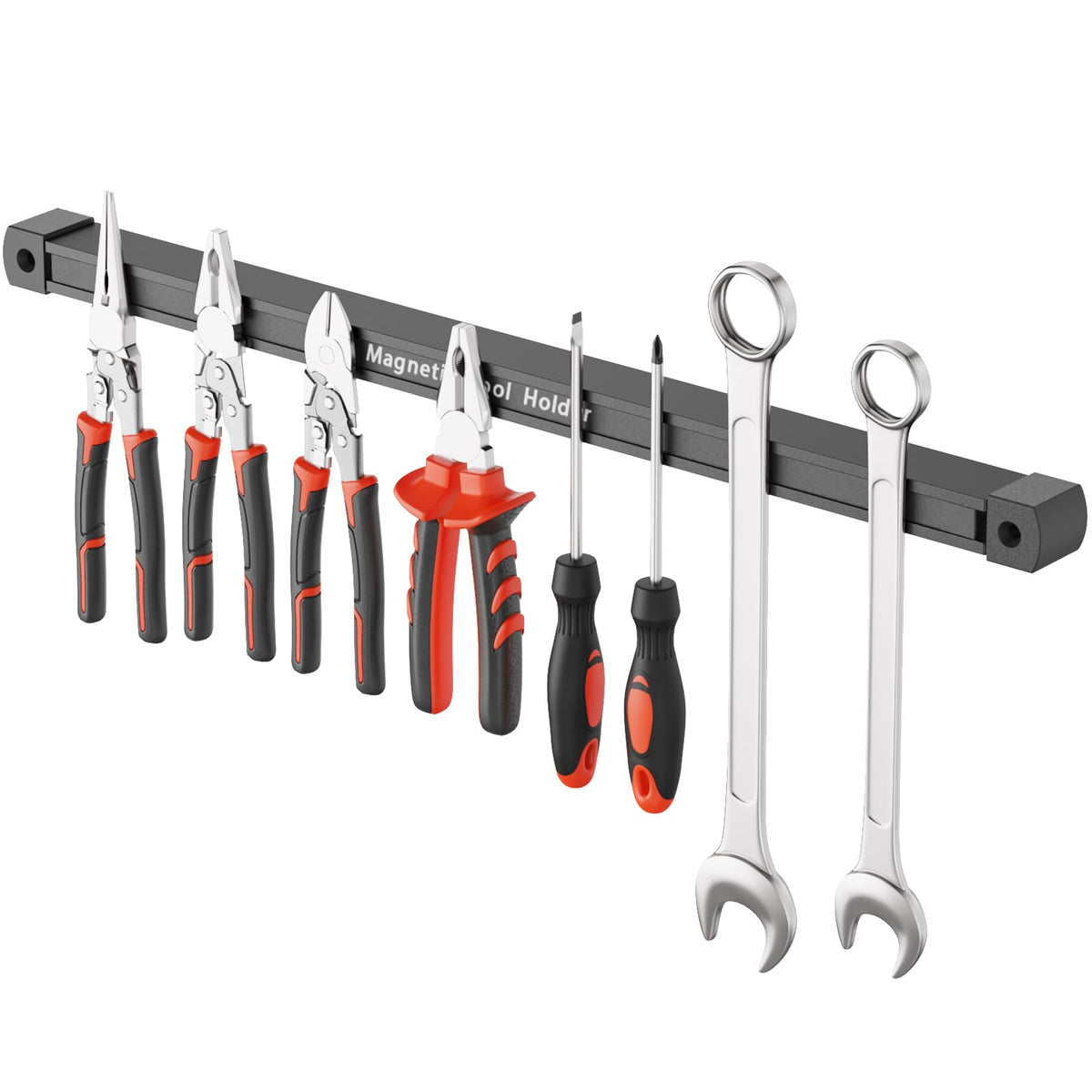 BEILITEMAG Double Sided Magnetic Tool Holder, 17 Inch Heavy Duty Magnet Bar Strip with Extra Strong Magnets, Magnetic Tool Organizer for Garage, Warehouse, Workshop, Tool, Industrial (1 Pack)