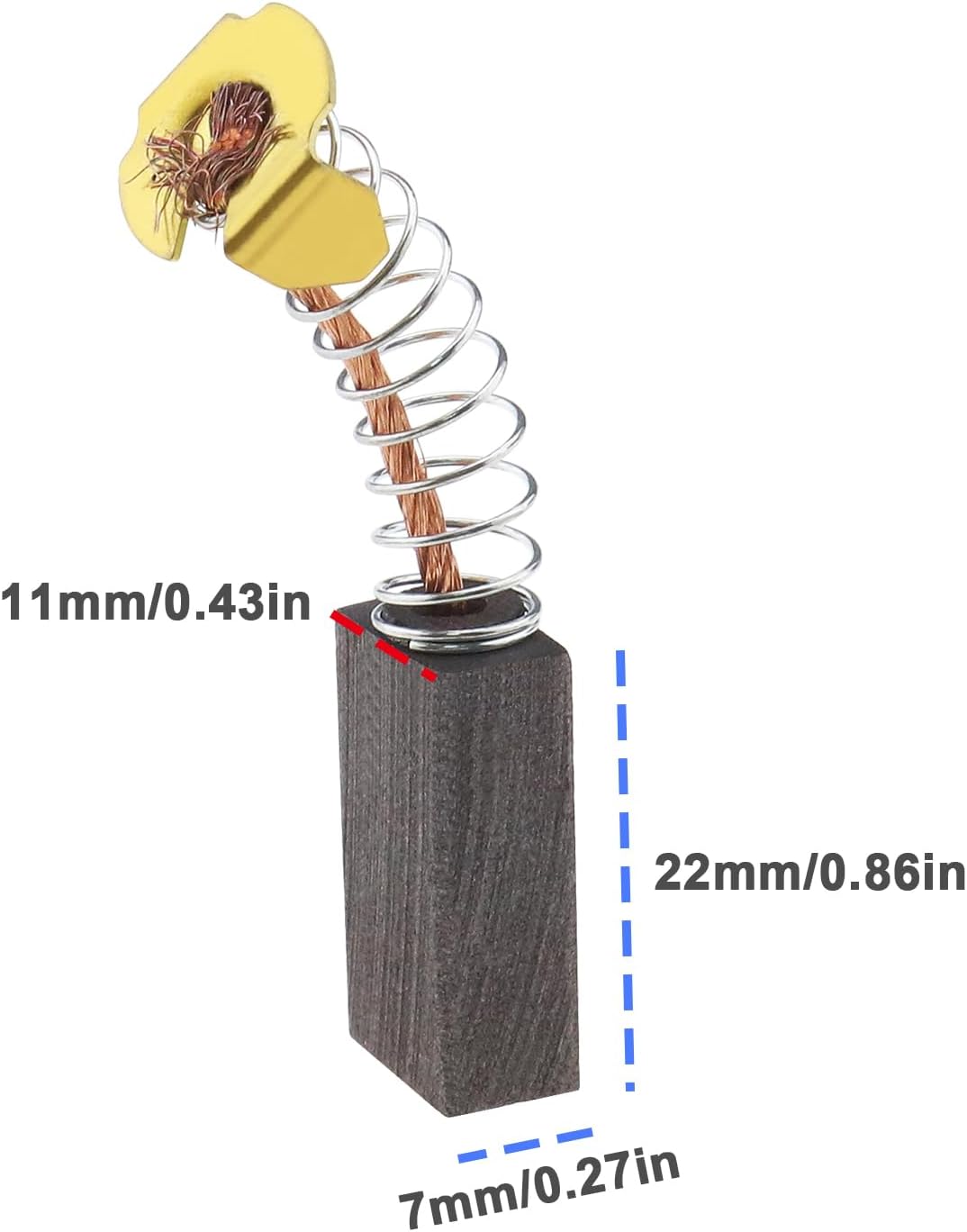 The Lord of the Tools 2 Pairs Carbon Brushes Compatible with Drive Envoy 4 6 8 Mobility Scooter Replacement Motor Brushes 22x11x7mm/ 0.86x0.43x0.27inch