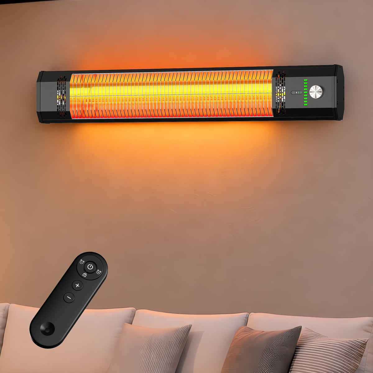 Infrared Outdoor Heaters for Patio, 1500W Electric Patio Heater