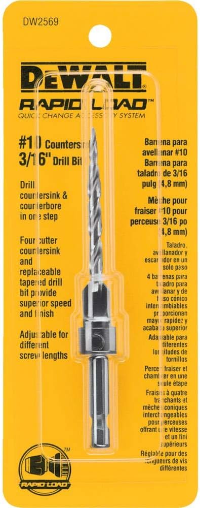 DEWALT DW2569 Style#10 Countersink with 3/16-Inch Drill Bit