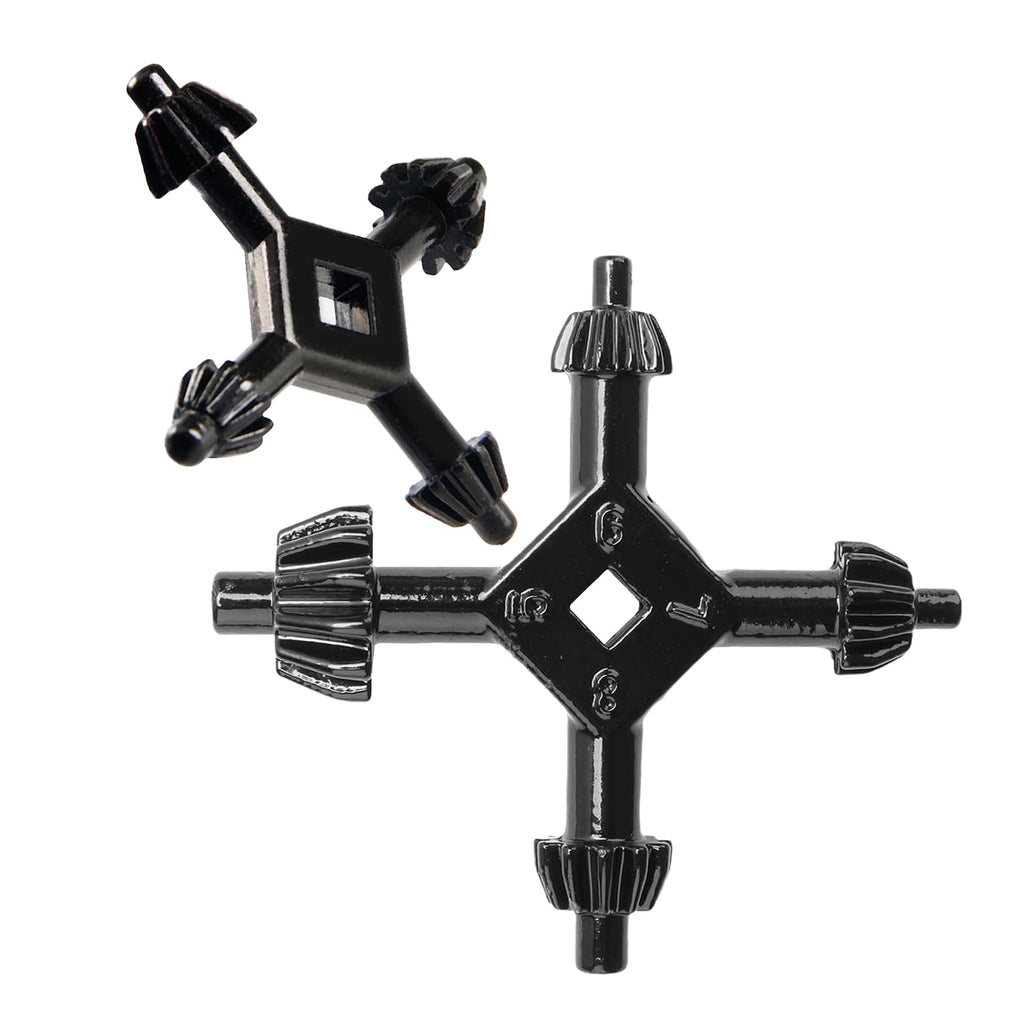 2pcs 4 In 1 Drill Chuck Key Hand Drill Key Drill Chuck Wrench For Tighten Drills Chuck Universal Combination Hand 3/8 1/2 3/4 1 Inch Chuck Key（L+ S）,for Bosch, Ma-kita Drills & Impact Drivers