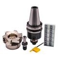 BT40 Arbor, 3.15"/80mm Cut Dia 400R-80-27-6T Face Mill Shell Cutter Set