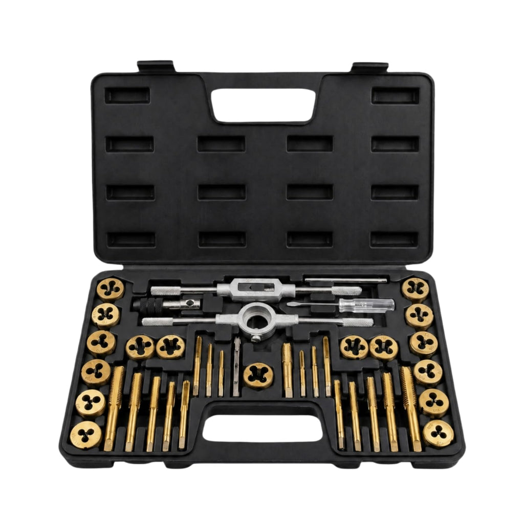 40-Piece Tap and Die Set with Carrying Case, Titanium Coated