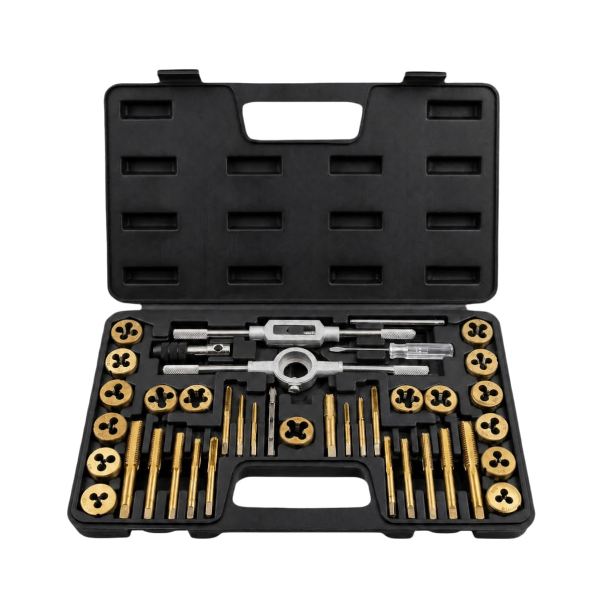 40-Piece Tap and Die Set with Carrying Case, Titanium Coated