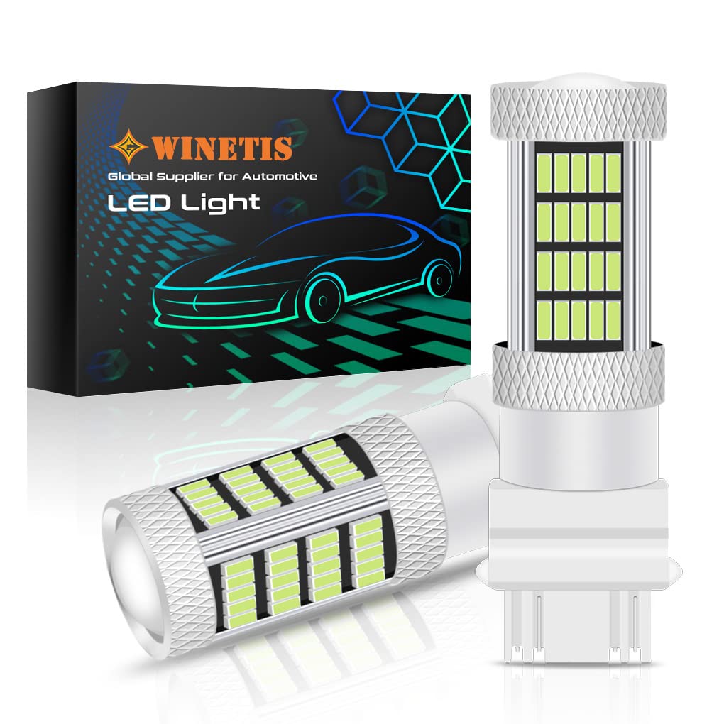 WINETIS Newly Upgraded T25 3156 3157 LED Bulbs, 8000K Ice Blue Daytime Running Lights, Back Up Reverse Lights, DRL Super Bright 4114 3057 4157 3457 4057 Replace for Motorcycles, Cars, Trucks
