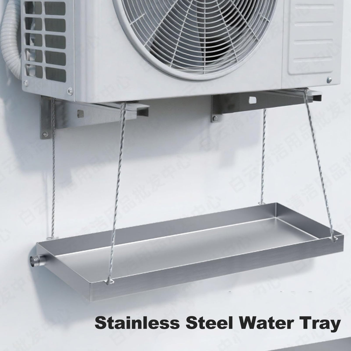 Air Conditioner Drip Pan, Stainless Steel Condensate Drain Pan, Universal Drip Tray for Indoor/Outdoor Split Air Conditioner, External Unit Accessories(80x32.5x5cm/31.5x12.5x2in)