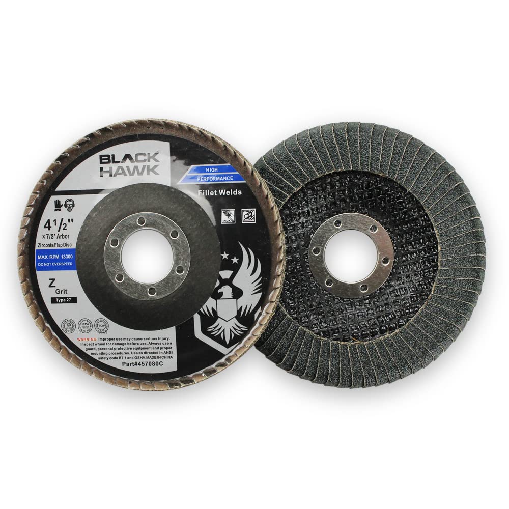BHA 4-1/2 x 7/8 Fillet Weld Flap Disc, Curved Edge - 80 Grit - 5 Pack