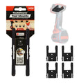 StealthMounts Tool Holder Compatible with Milwaukee M18 (4 Pack) - Black | StealthMounts Locking Tool Mounts | Made in the UK