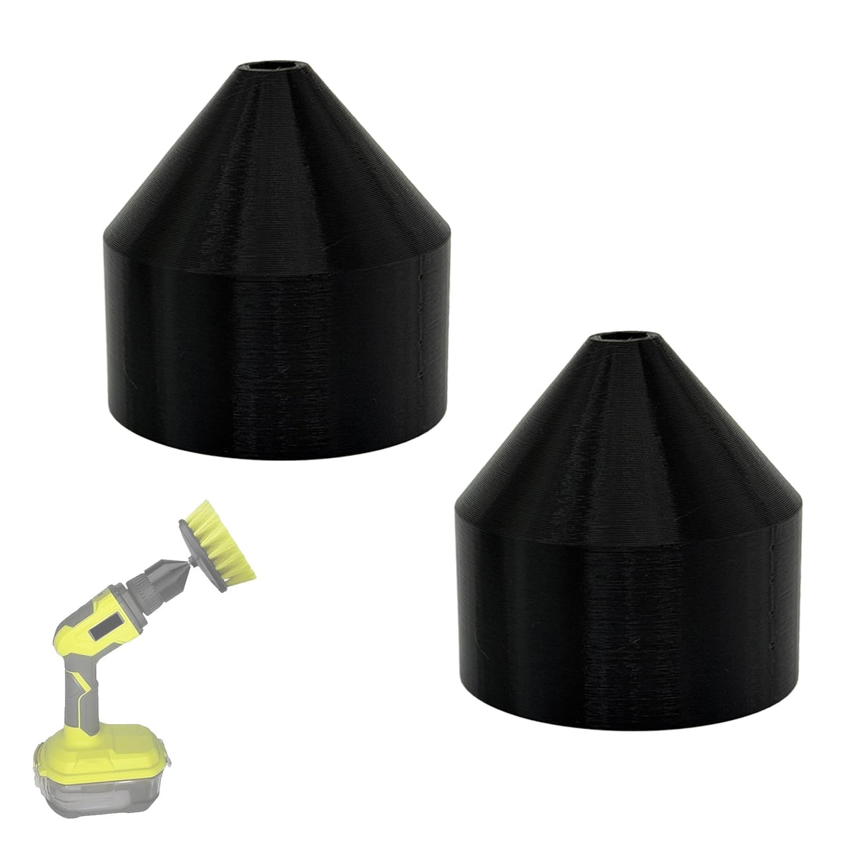 2pcs Triangle to Hex Bit Adapter for Ryobi Power Scrubbers Clean Attachment
