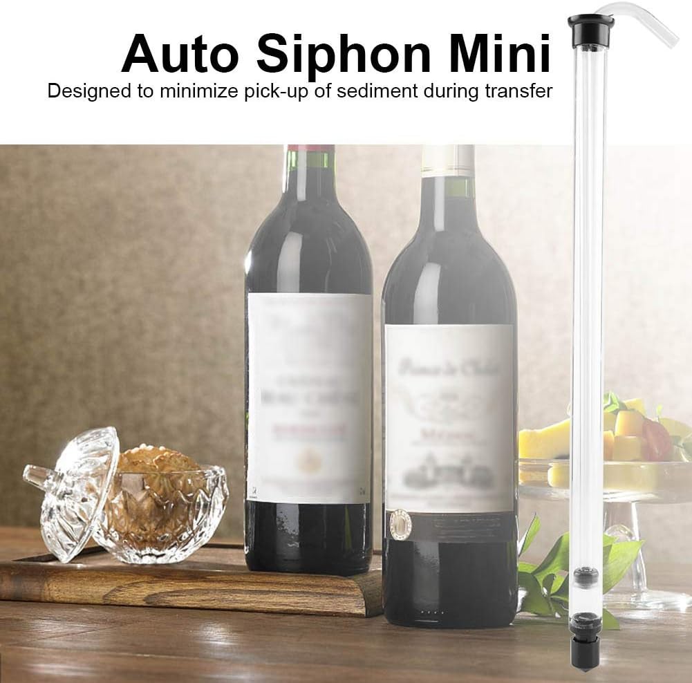 Auto Siphon, Wine Making Tool for Home Brew Beer, Wine, Mead and Kombucha, Siphon with 4.26ft Tubing Plastic for