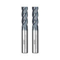 Tools Carbide End Mill Square Milling Cutter for Cutting Alloy Steels,Cast Iron, Hardened Steel - 4 Flute Cutting Tools 1/4 Shank (1/4-2.5" 2PCS)