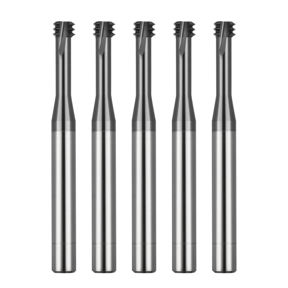 5pcs UNC1/4-20 Thread Mill Cutter Solid Carbide Coating for Steel Stainless