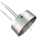 6" Concrete Hole Saw, 152mm Tungsten Steel Core Bit for Cinder Block, Brick, Rock, Plank Walls for Pipes or mini Split Lines, with SDS Plus Shank and 2 Center Positioning Drill Bits.