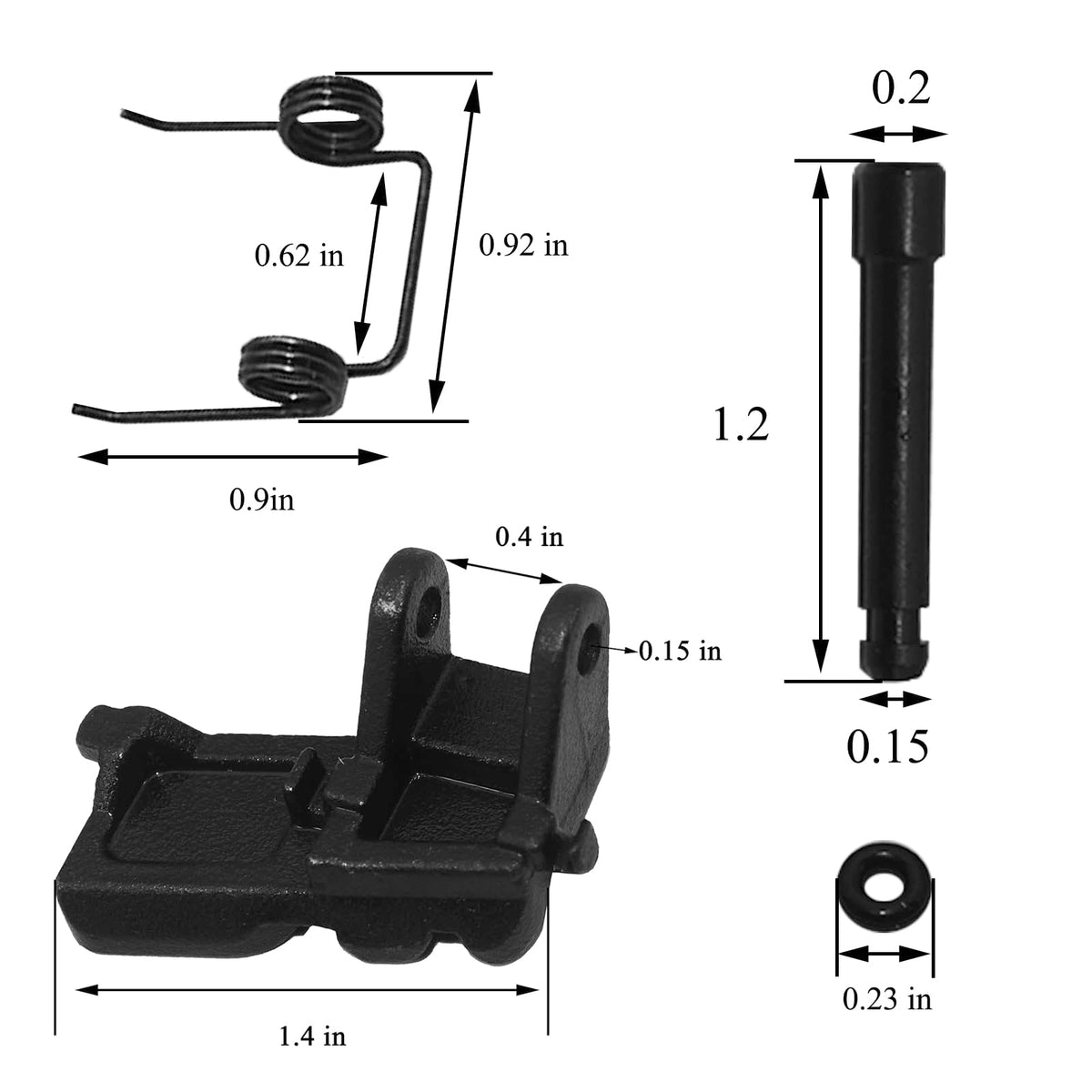 2 Sets 883901 Coil Roofing Nailer Feeder Part with 877761 Spring