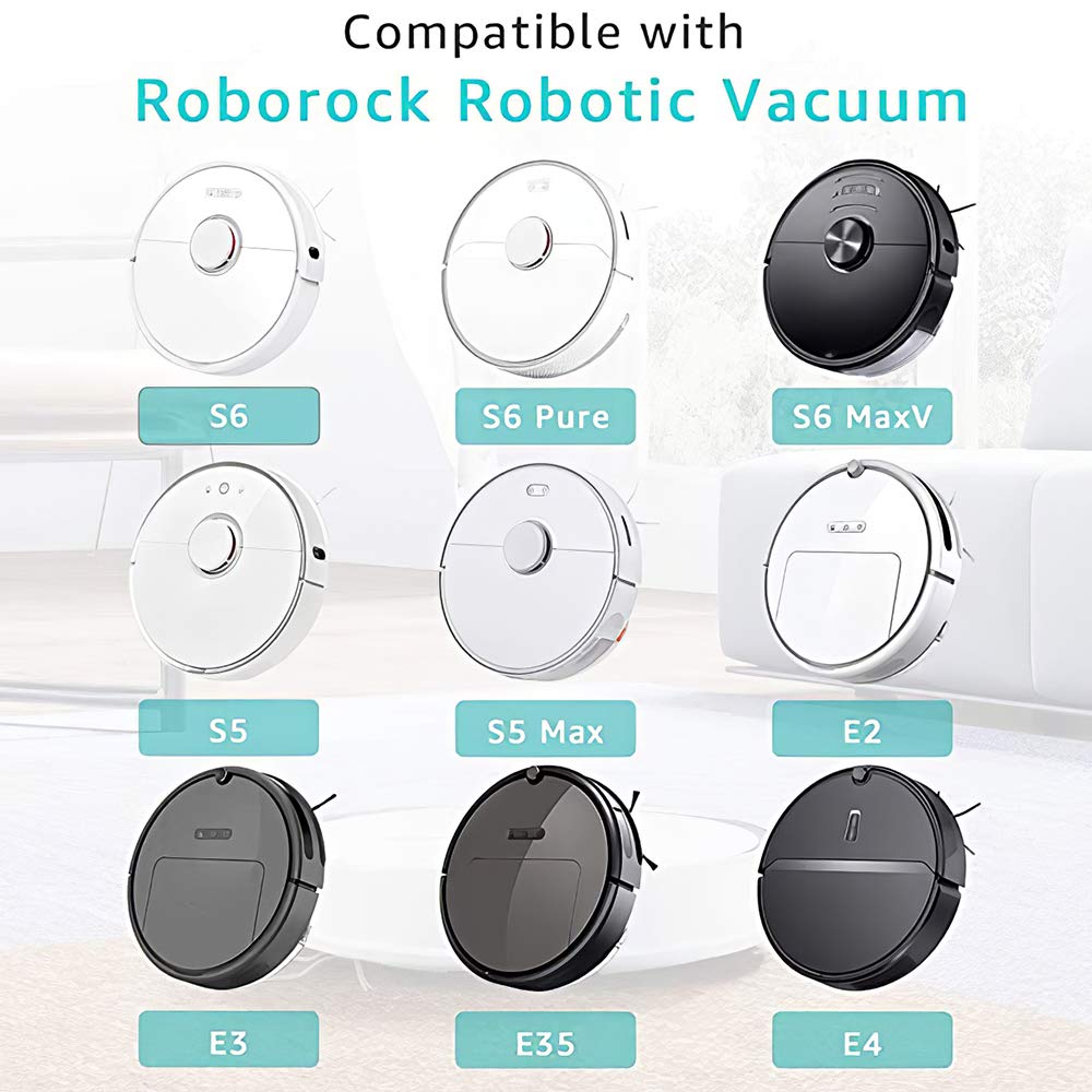KEEPOW Vacuum Replacement Parts for Roborock S6 MaxV/Pure/E4, S5/Max