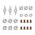 DEEFIINE 15Pcs Tungsten Carbide Cutters Inserts Set for Wood Lathe Turning Tools