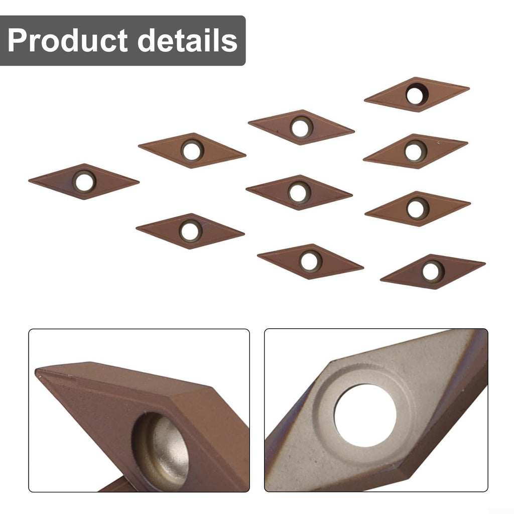 VCMT160404 Carbide Inserts 10pcs Gold for lathe Turning VCMT160404