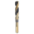 HARFINGTON Twist Drill Bit 5/8" Dia High-Speed Steel 4341 Metric Drill Bits 1/2" Shank 5.9" Overall Length with Black & Gold Oxide Coating for Drilling Hard Metals, Stainless Steel, Alloy