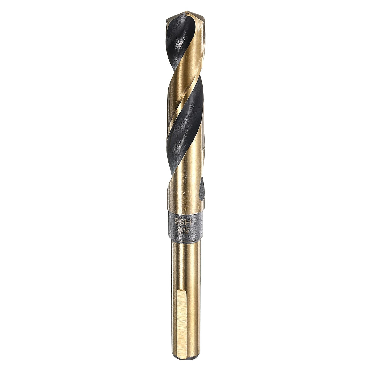 HARFINGTON Twist Drill Bit 5/8" Dia High-Speed Steel 4341 Metric Drill Bits 1/2" Shank 5.9" Overall Length with Black & Gold Oxide Coating for Drilling Hard Metals, Stainless Steel, Alloy