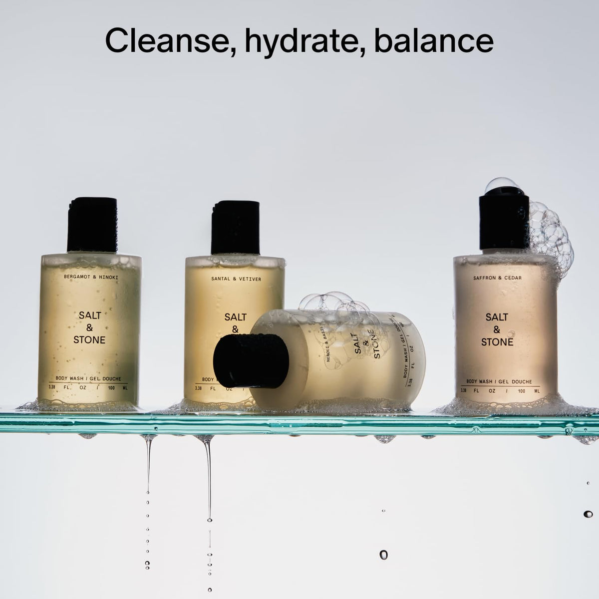 Body Wash for Women & Men, Mini Travel Size Set 3.4 fl oz (4)