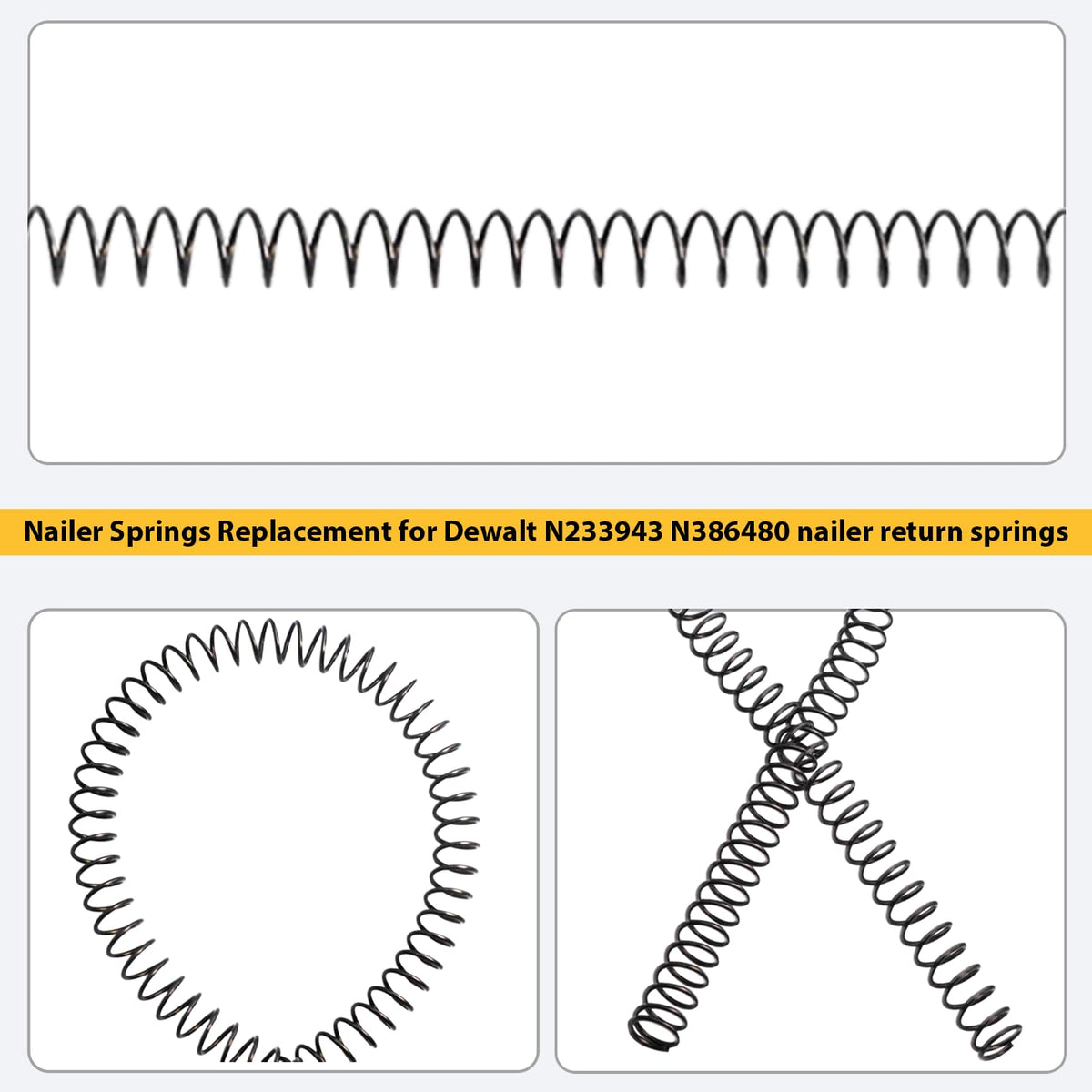 4 pcs Nailer Springs N233943 N386480 Replacement for DEWALT Reset Spring