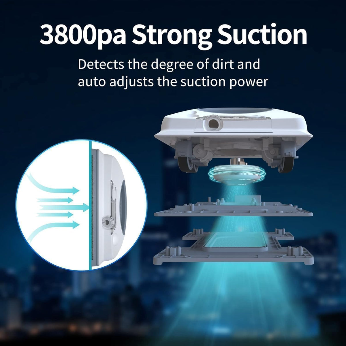 W6 Full-Coverage Window Cleaning Robot with Ultrasonic Water Sprays