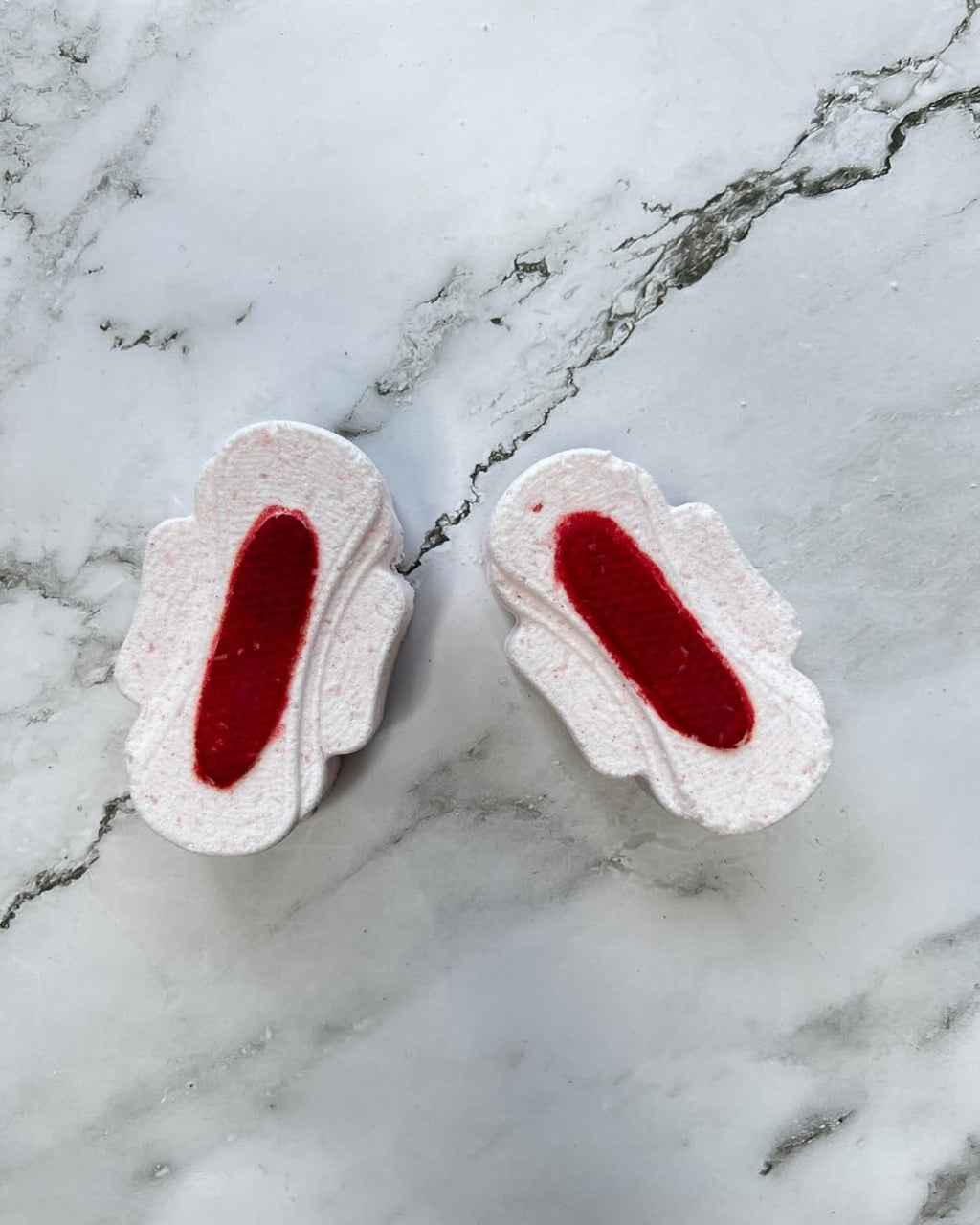 Sanitary Pad Bath Bomb Bloody Pad Bath Bomb Period Party Gift Set (2 Pack)