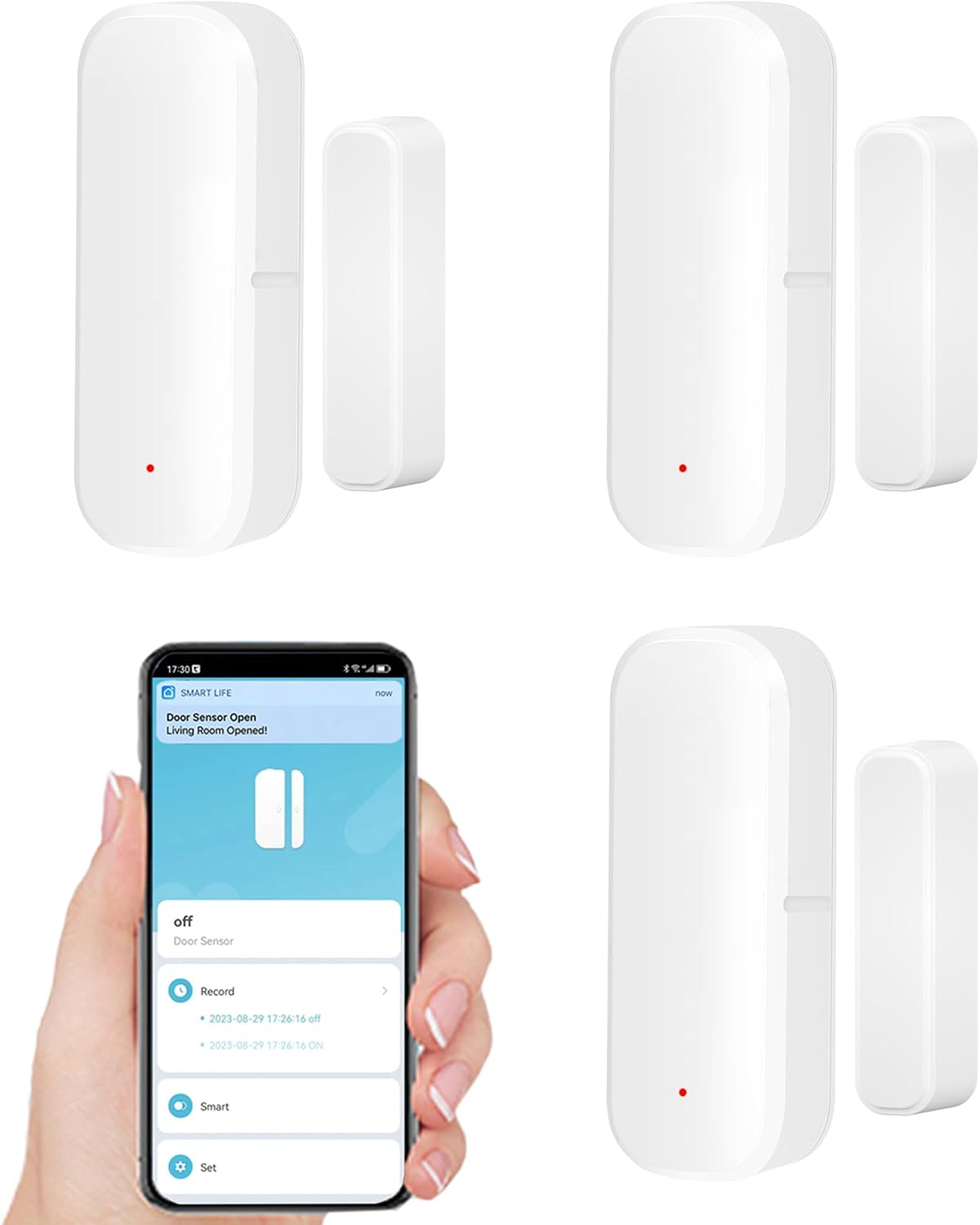 Smart Door Sensor: WiFi Door and Window Sensor, Wireless Design, Instant Alerts, Door Open Contact Sensor for Home