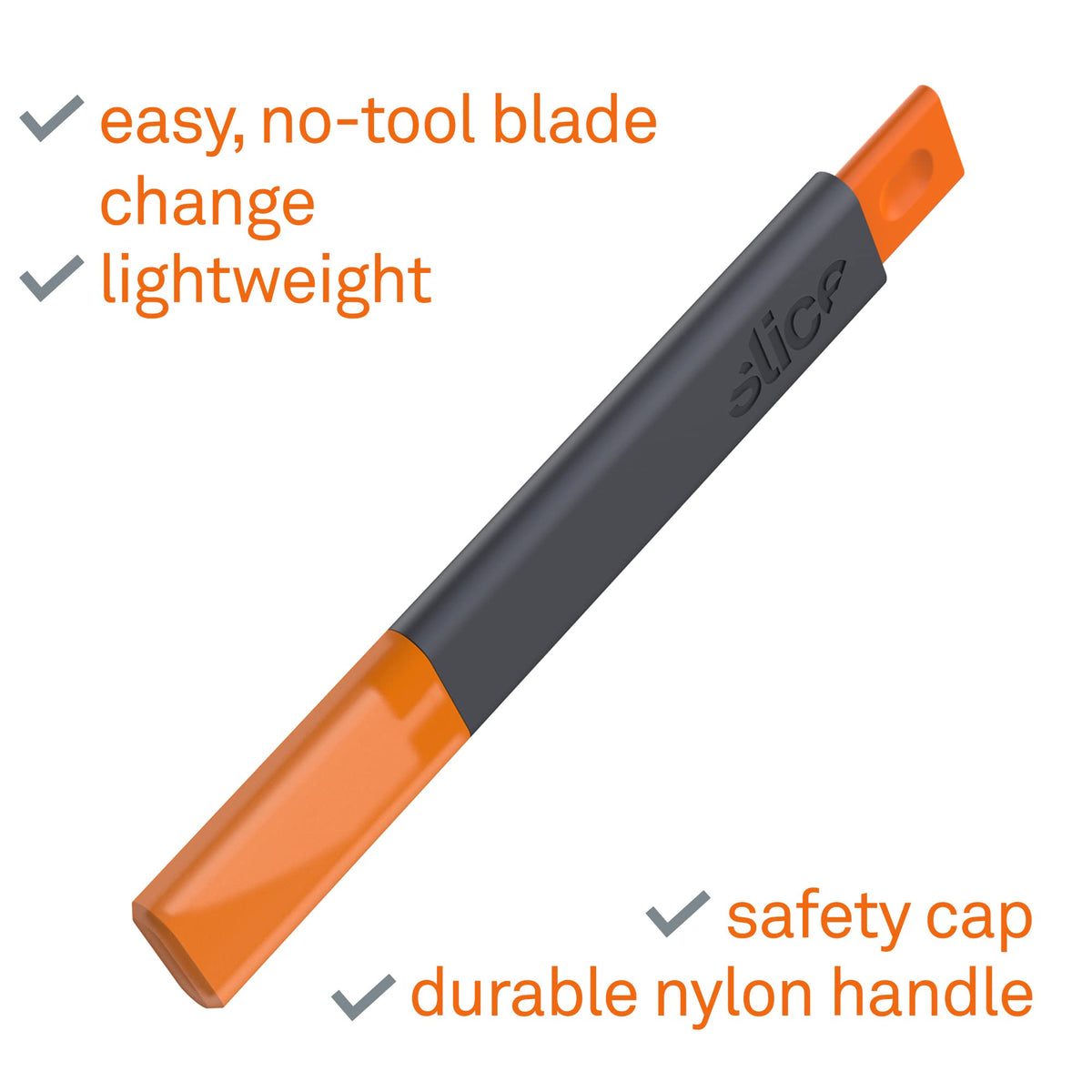 Slice 10482 Deburring Tool, Industrial Grade, Ideal for Deburring Sheet Metal Edges, Injection-moulded Plastics, and 3D-Printed Prototypes, Never Rusts, Lasts 11x Long as Metal
