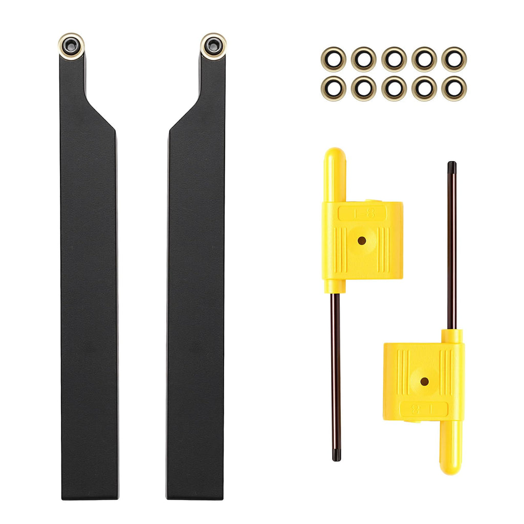 NORJIN 12PCS 1/2" Lathe Turning Tool Holder Set, SRACR1212H06 SRACL1212H06 Metal Lathe Tools Holder with 10PCS Round Carbide Inserts for Metal Steel Machining & Turning