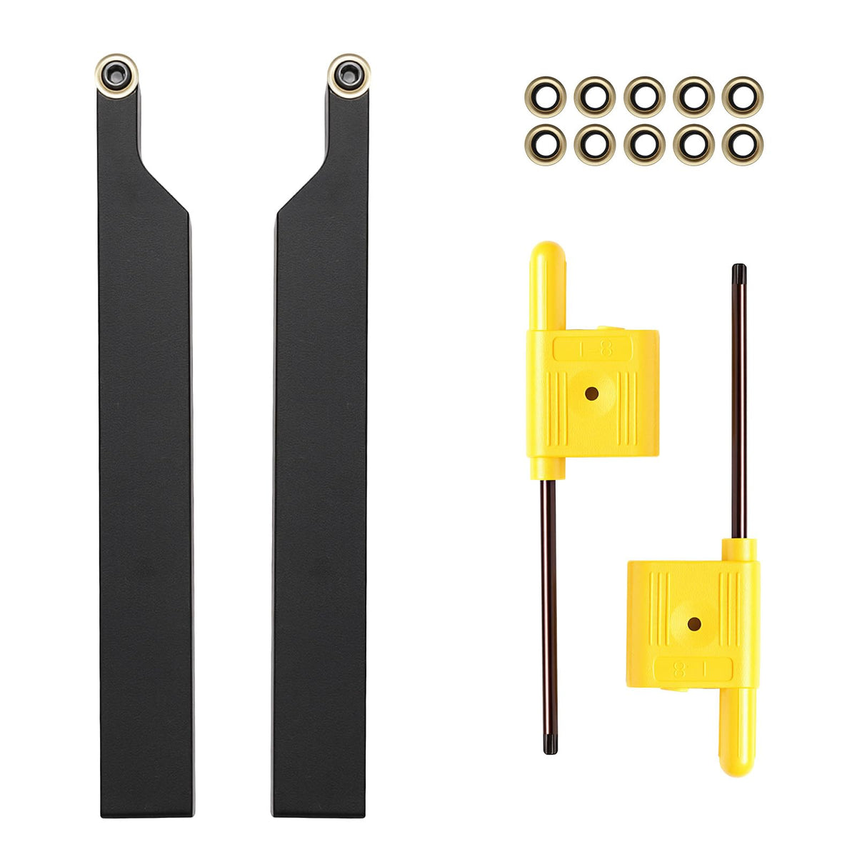 NORJIN 12PCS 1/2" Lathe Turning Tool Holder Set, SRACR1212H06 SRACL1212H06 Metal Lathe Tools Holder with 10PCS Round Carbide Inserts for Metal Steel Machining & Turning