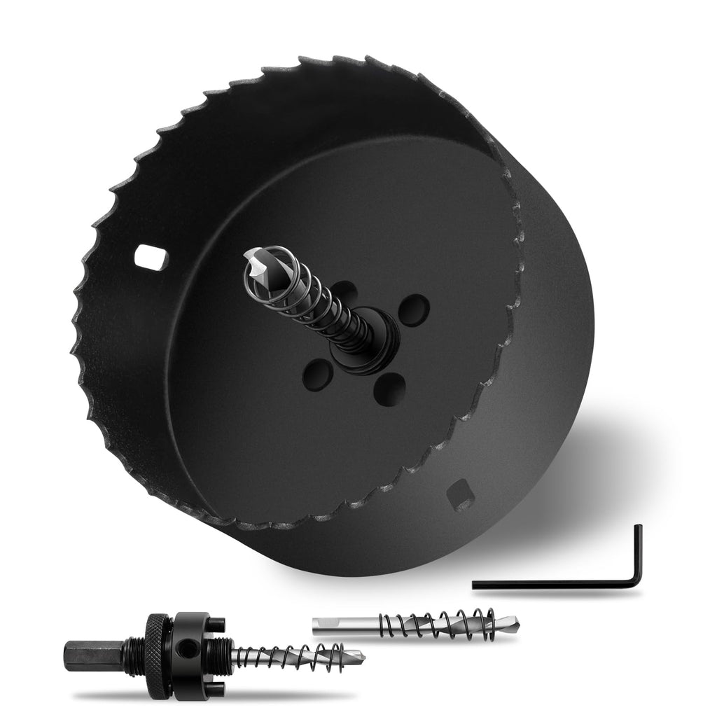 4.52" 丨115mm Hole Saws with Heavy Duty Arbor HSS Bi-Metal Hole Cutter