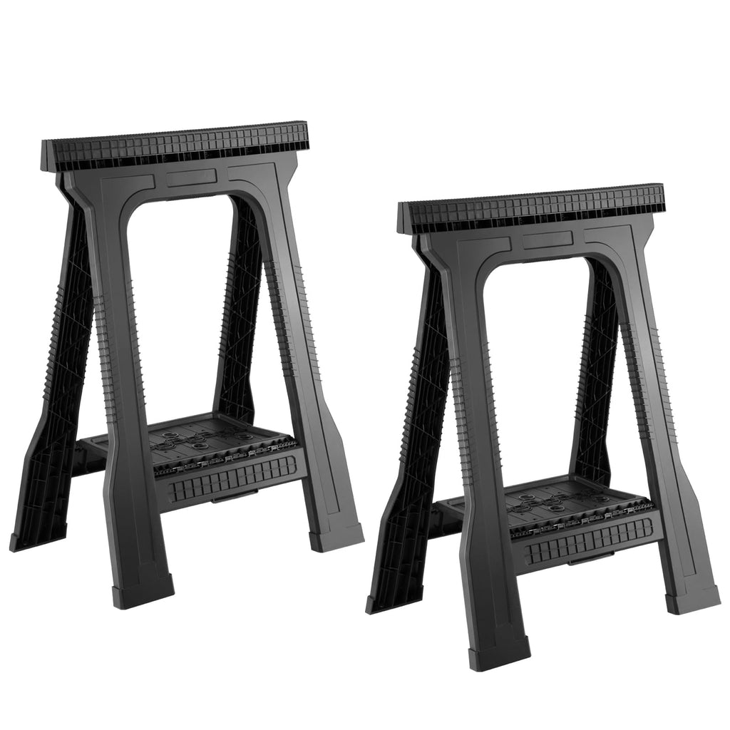 Folding Saw Horses 2 Pack, 1000 lbs Stable Heavy Duty Workhorse