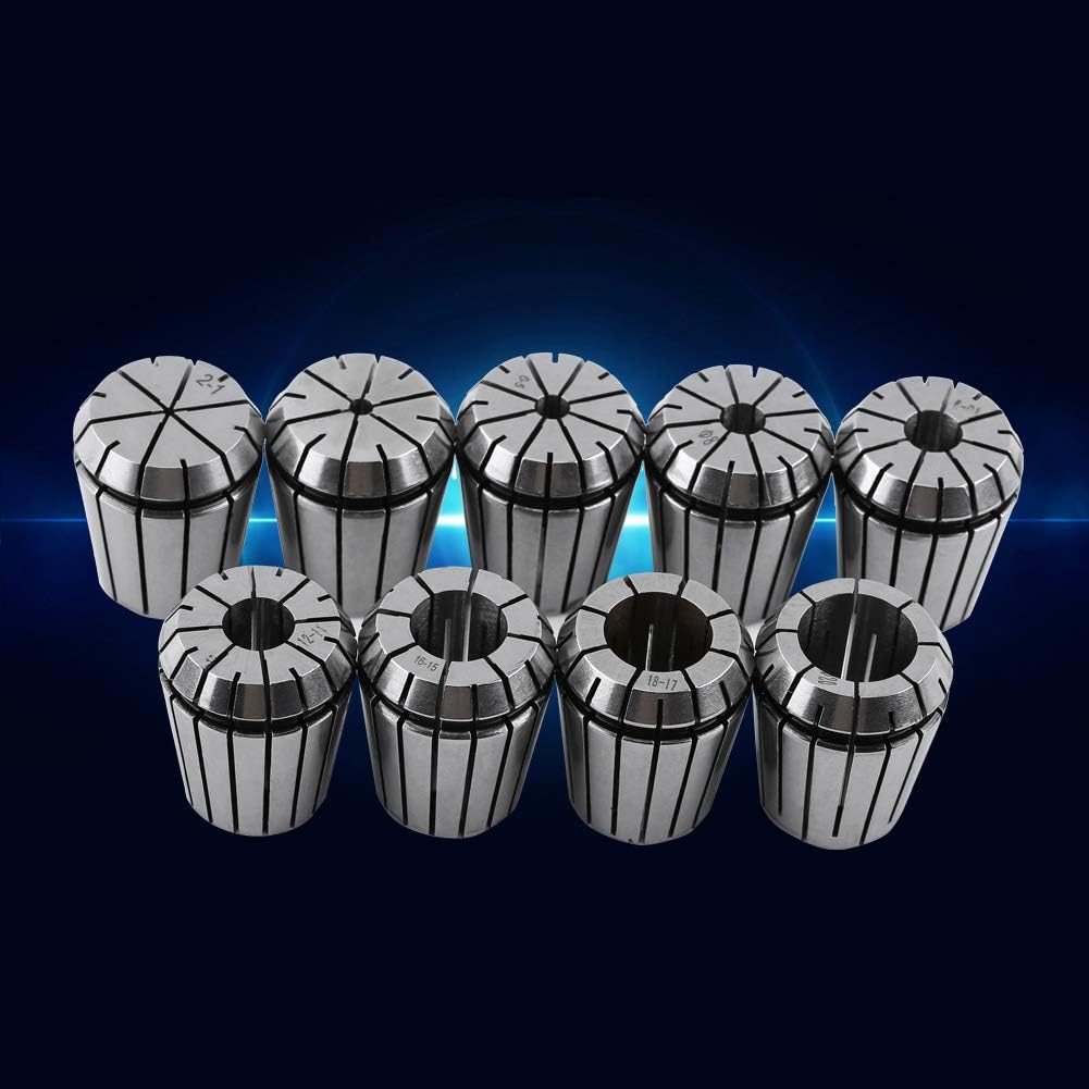 Er32 18Pc Metric Collet Set And Chuck 2 Morse Taper 9Pc Er32 Spring Collet 65Mn Spring Steel 9Pcs Er32 Spring Collet Set For Cnc Engraving Machine And Milling Lathe Tool 2 20Mm