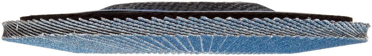 Weiler 50606 Tiger 7/8" Arbor, 4-1/2" Diameter, 120 Grit, Zirconium, Phenolic Backing, Angled Abrasive Flap Disc (Pack of 10)