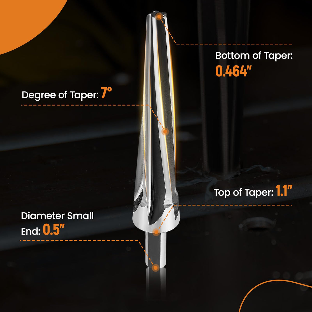 maXpeedingros 7 Degree Tapered Ball Joint Reamer