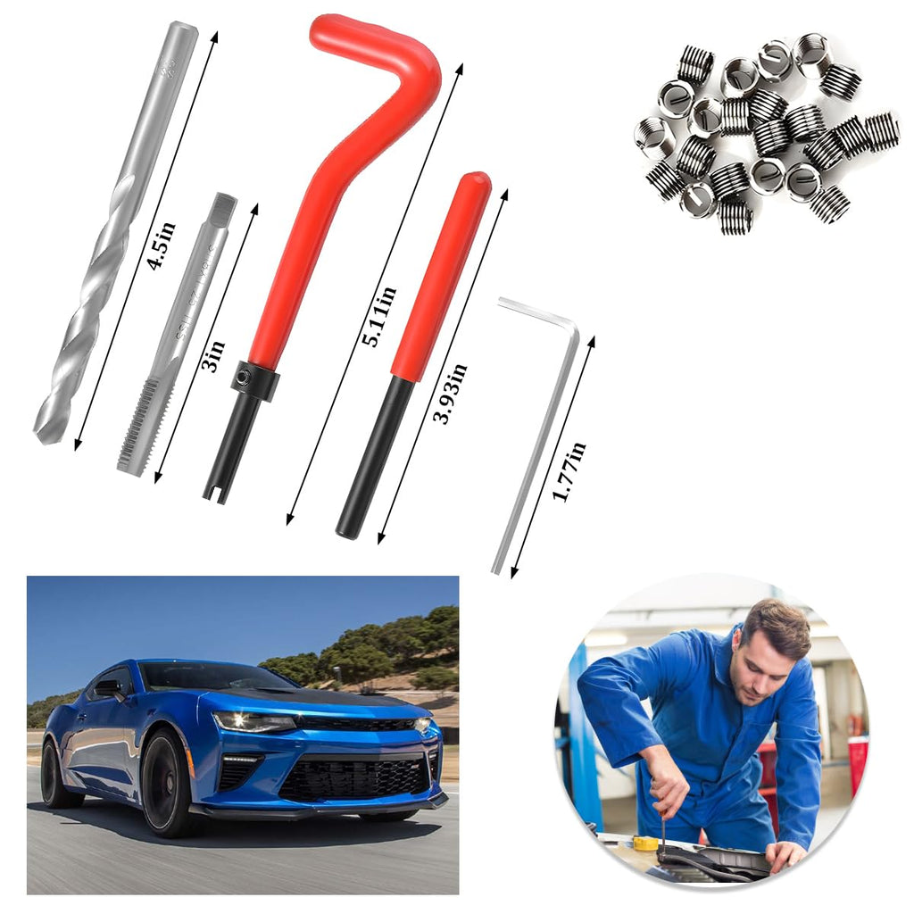 Ywdiml 15 Pack M10 x 1.0 mm Thread Repair Insert Kit