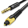 192KHz DAC Optical to 6.35mm TRS Stereo Converter,Optical Audio Cable to 1/4" AUX Cable Adapter,Digital to Analog