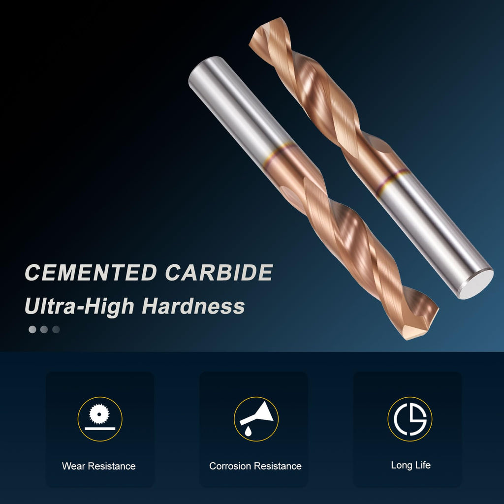 PATIKIL 7.6mm Drill Bit Carbide for Stainless Steel Hard Metal 130°