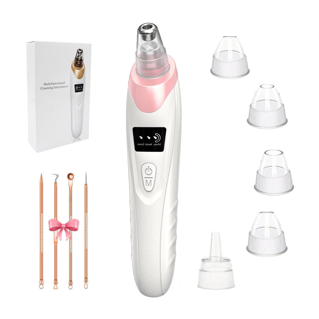 Blackhead Remover Pore Vacuum,Facial Pore Cleaner Blackhead Vacuum (Pink)