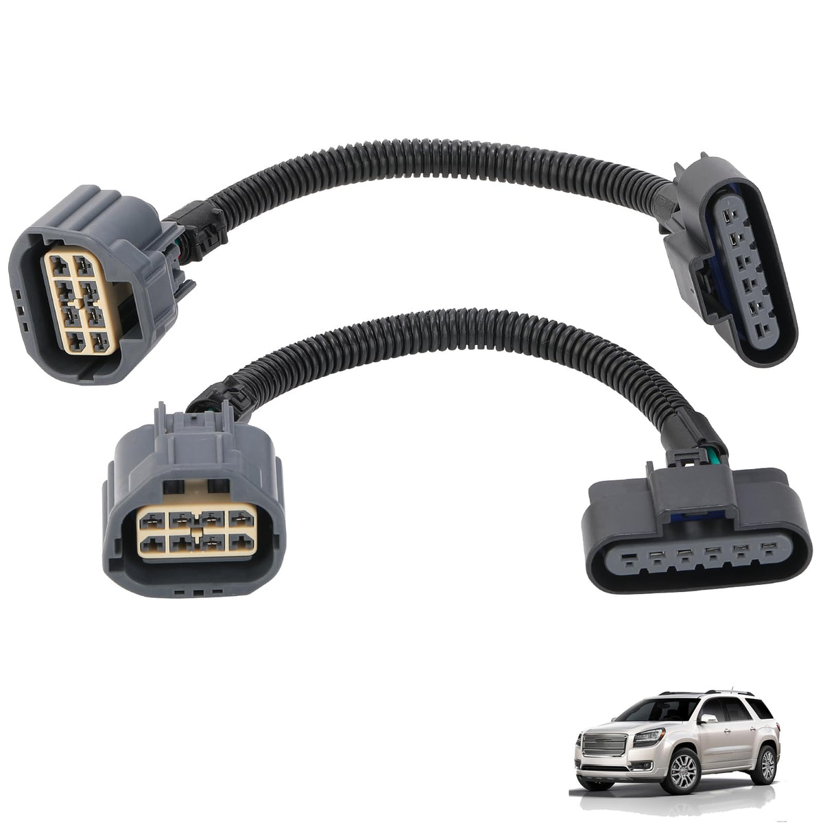 2Pcs Wiring Adapter HID to Halogen Headlight for GMC Acadia 2007-2012