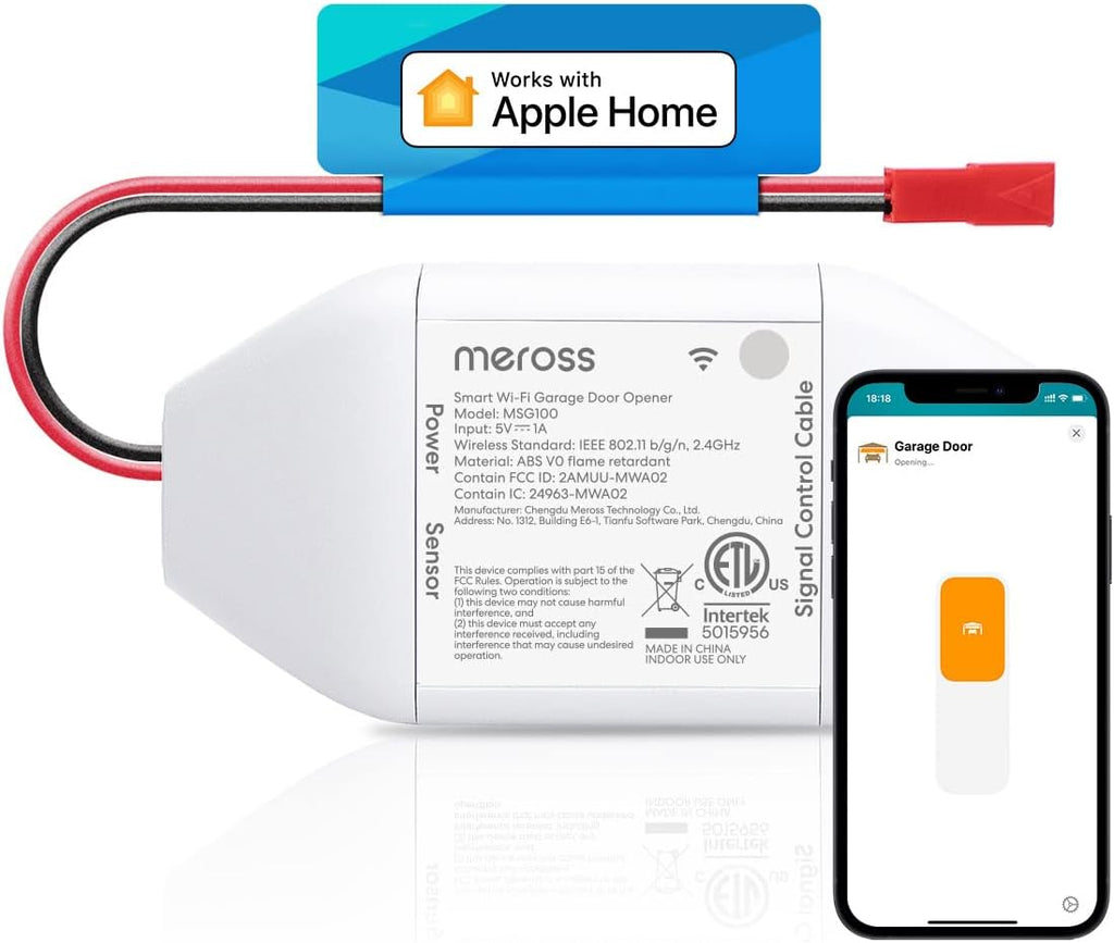 Smart Garage Door Opener Remote Work with HomeKit, Alexa and Google | Compatible with SmartThings, CarPlay, Siri, and