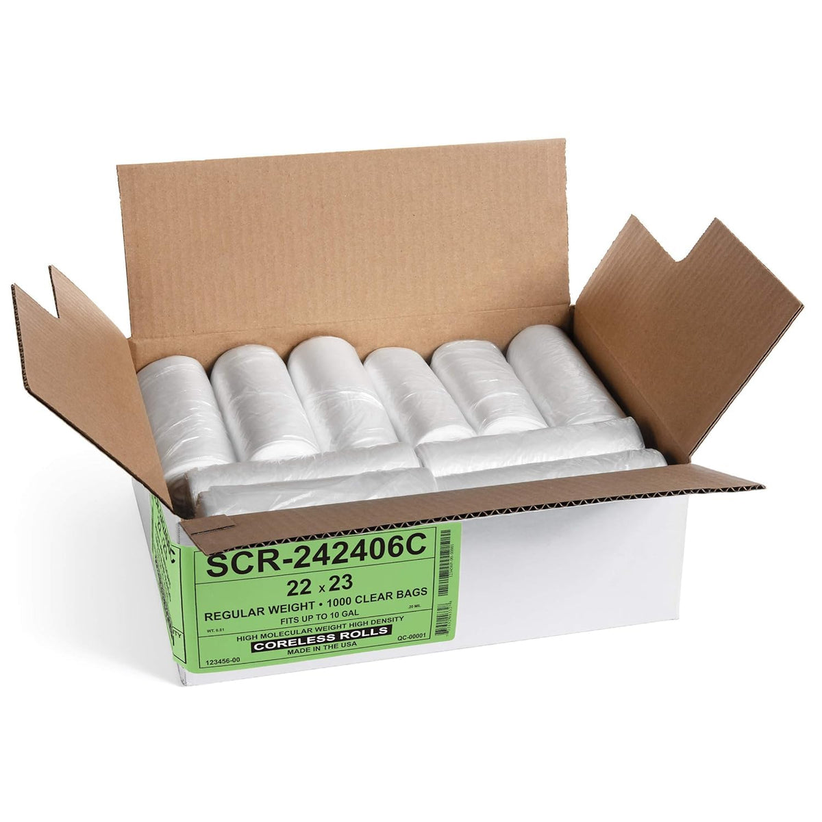 10 Gallon Trash Bags - (COMMERCIAL 1000 PACK) - Source Reduction Series Value High Density 6 MICRON gauge - Intended