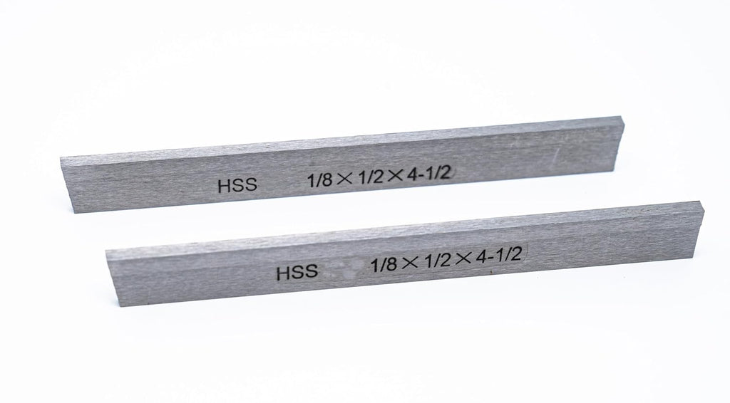 Set of 2 HSS 1/8" x 1/2" x 4-1/2" for Lathe Parting Cut Off Blade Parallel Style (1/8x1/2x4-1/2 M2)