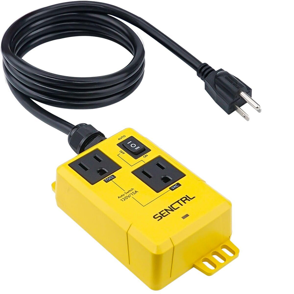 SENCTRL Automatic Vacuum Switch with 5 Ft Power Cord for Power Tool and Vac