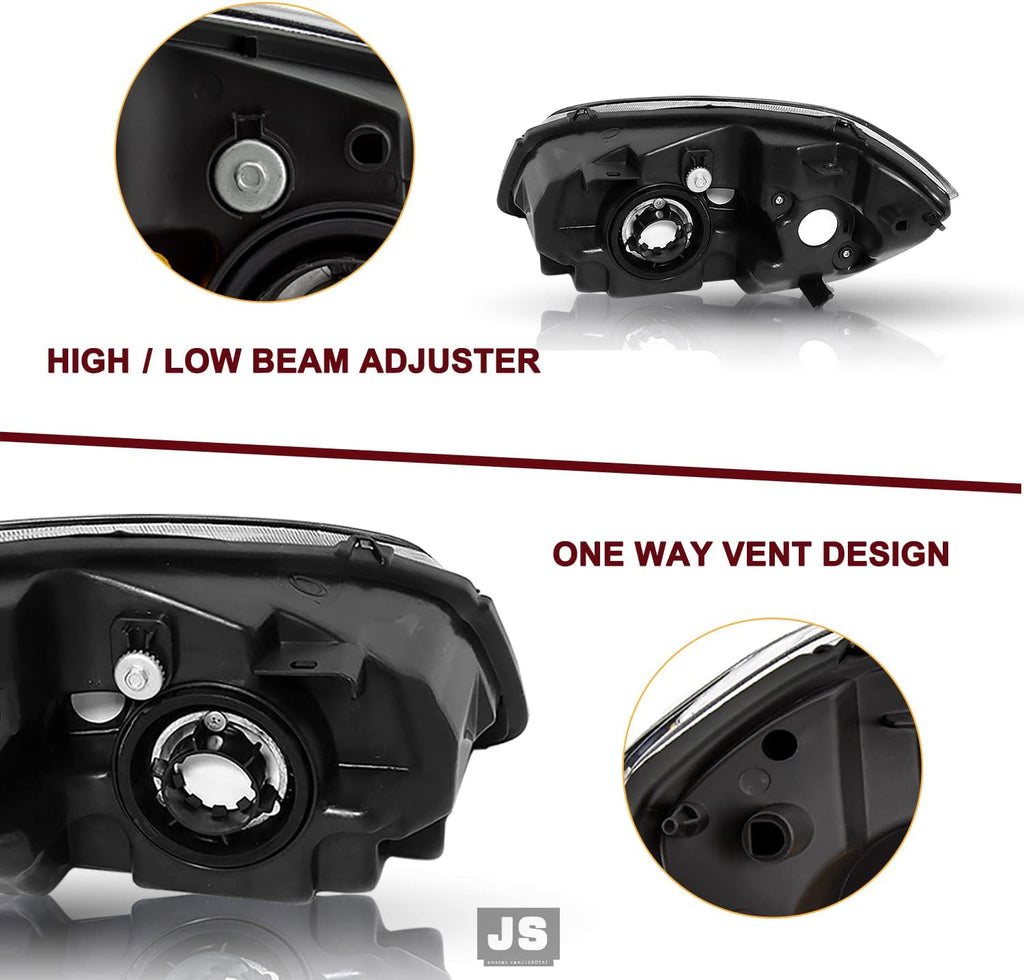 JSBOYAT Headlight Assembly for 2005-2010 Chevy Cobalt 07-10 Pontiac G5
