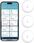 Water Leak Sensor 3 Pack, Zigbee Water Leak Detector for Alarm System | Requires AQARA HUB, App Notifications, Smart