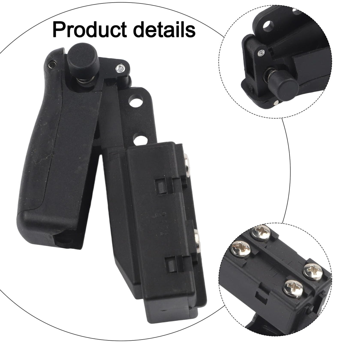 Replacement Part Miter Saw Trigger Power Switch for BGV-2122-004 Angle Grinder Polisher Press Self-Locking Switch, Electric Hand Drill or Other Power Tools