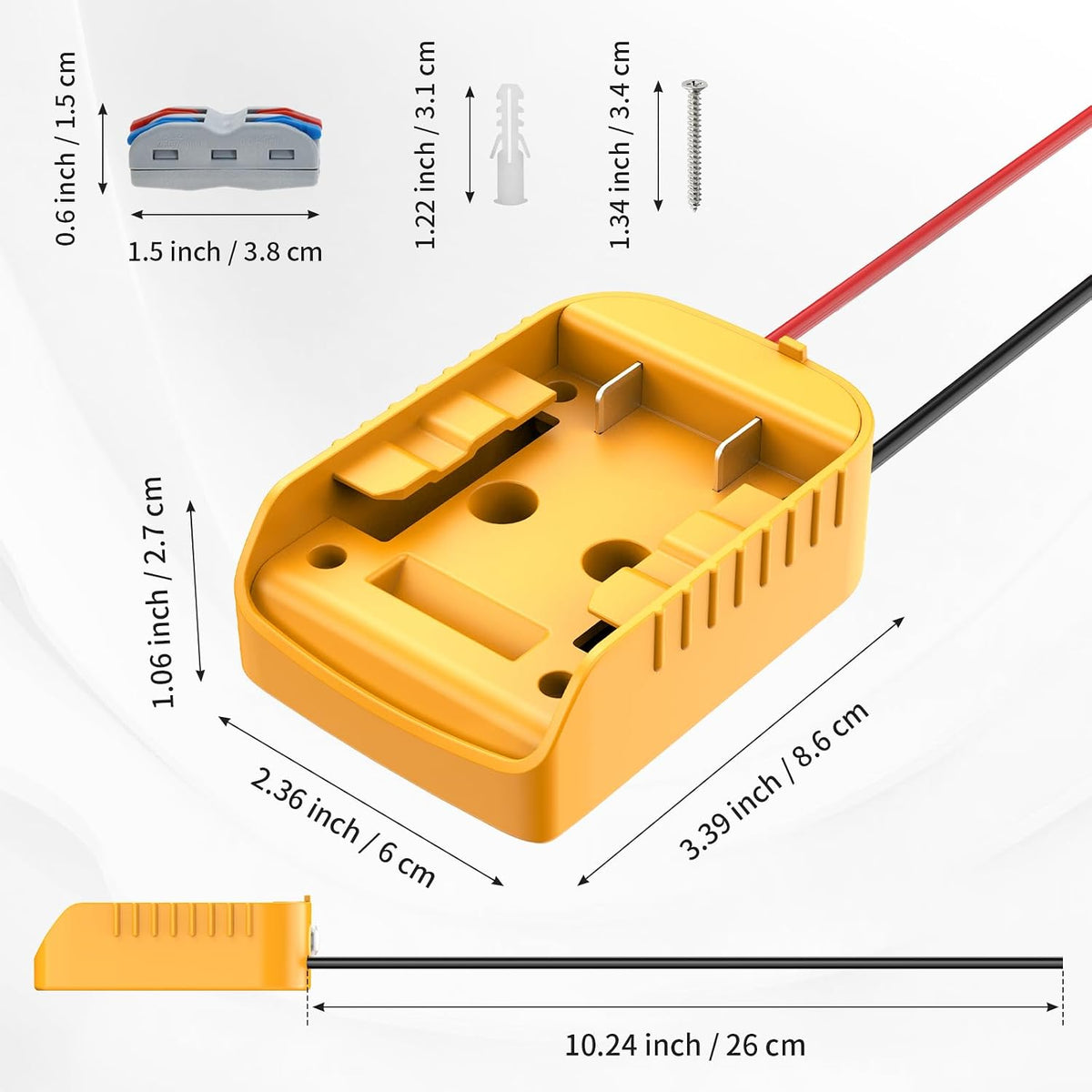 Kzreect Battery Adapter with Switch Compatible with Dewalt 20V Battery