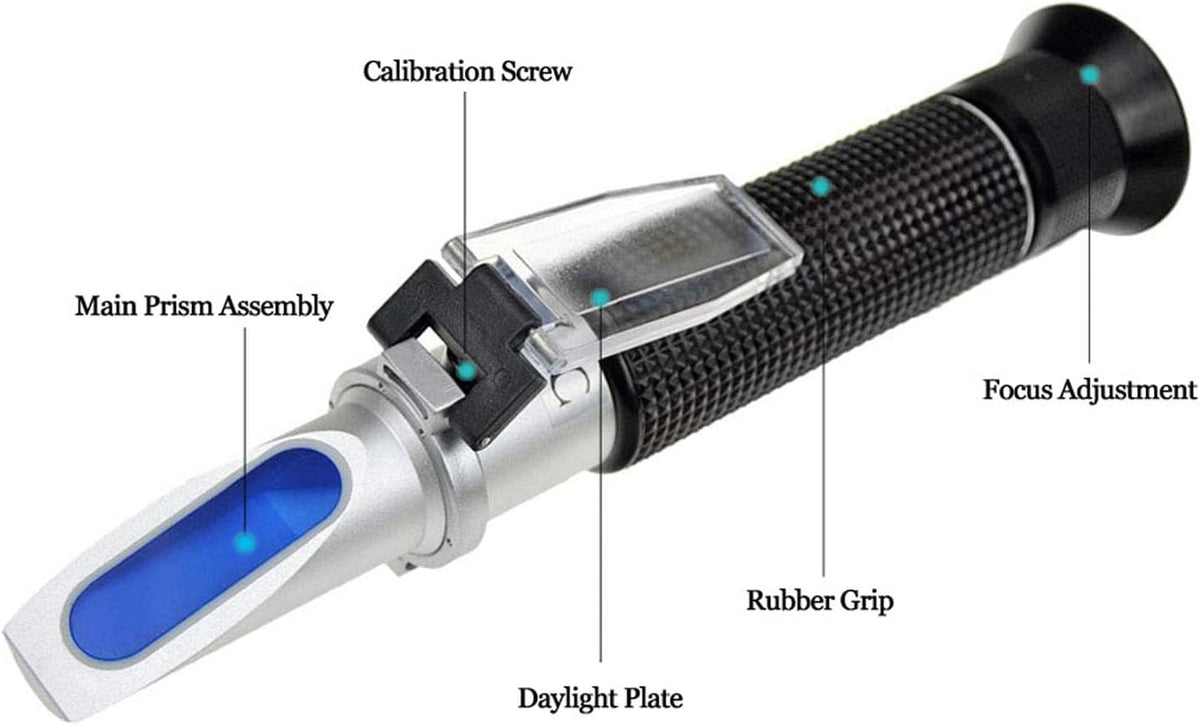 Salinity Refractometer for Seawater and Marine Fishkeeping Aquarium 0-100 PPT with Automatic Temperature Compensation
